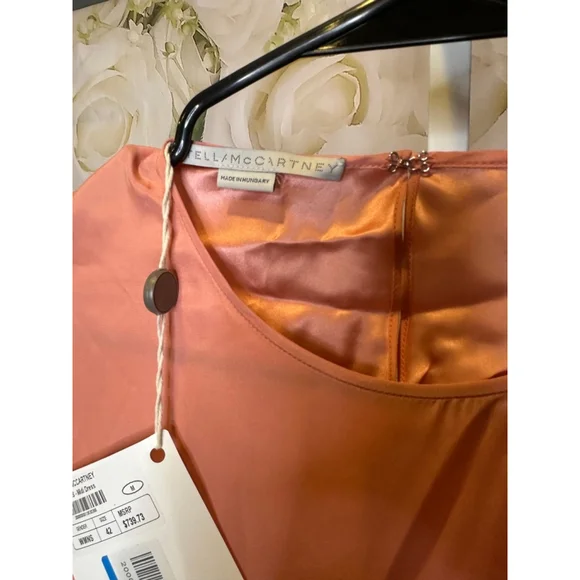 STELLA MCCARTNEYRosa Flutter Silk Midi Dress Medium‎